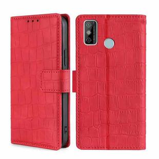 For Tecno Spark 6 Go Skin Feel Crocodile Texture Magnetic Clasp Horizontal Flip PU Leather Case with Holder & Card Slots & Wallet(Red)