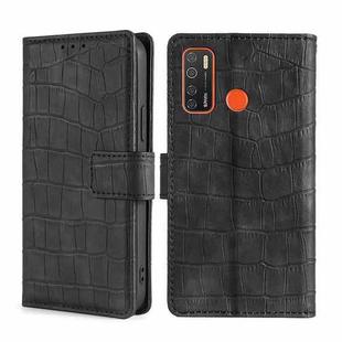 For Tecno Camon 15 / 15 Air Skin Feel Crocodile Texture Magnetic Clasp Horizontal Flip PU Leather Case with Holder & Card Slots & Wallet(Black)
