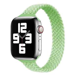 Small Waist Single Loop Nylon Braid Watch Band For Apple Watch Ultra 49mm / Series 8&7 45mm / SE 2&6&SE&5&4 44mm / 3&2&1 42mm, Szie: XS 135mm(Pistachio)