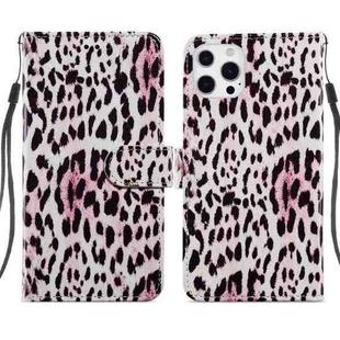 For iPhone 13 Pro Painted Pattern Horizontal Flip Leather Case with Holder & Card Slots & Photo Frame (Leopard)