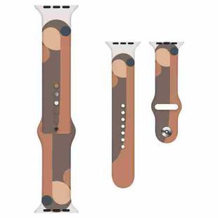 Morandi Series Contrast Color Silicone Watch Band For Apple Watch Series 8&7 41mm / SE 2&6&SE&5&4 40mm / 3&2&1 38mm(12)