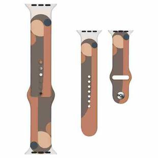 Morandi Series Contrast Color Silicone Watch Band For Apple Watch Ultra 49mm / Series 8&7 45mm / SE 2&6&SE&5&4 44mm / 3&2&1 42mm(12)