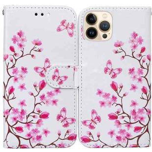 For iPhone 13 Pro Horizontal Flip Leather Case with Holder & Card Slots & Photo Frame & Wallet (Butterfly Love Flower)