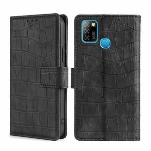 For Infinix Hot 10 Lite / Smart 5 Skin Feel Crocodile Texture Magnetic Clasp Horizontal Flip PU Leather Case with Holder & Card Slots & Wallet(Black)