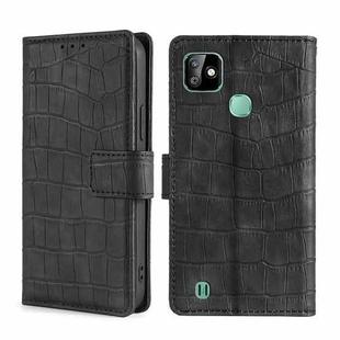 For Infinix Smart HD 2021 Skin Feel Crocodile Texture Magnetic Clasp Horizontal Flip PU Leather Case with Holder & Card Slots & Wallet(Black)