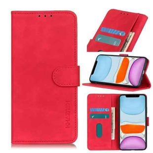 For iPhone 11 Retro Texture PU + TPU Horizontal Flip Leather Case with Holder & Card Slots & Wallet(Red)