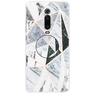 For Xiaomi Redmi K20 & K20 Pro Embossed Varnished Marble TPU Protective Case with Holder(Polytriangle)