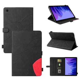 For Samsung Galaxy Tab A7 10.4 (2020) T505/T500 Dual-color Splicing Horizontal Flip PU Leather Case with Holder & Card Slots & Sleep / Wake-up Function(Black)