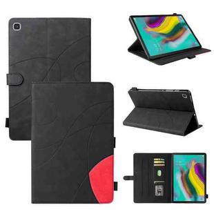 For Samsung Galaxy Tab S5e T720 Dual-color Splicing Horizontal Flip PU Leather Case with Holder & Card Slots & Sleep / Wake-up Function(Black)