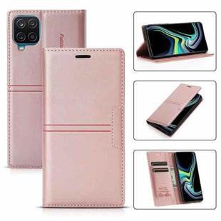 For Samsung Galaxy A42 5G Dream Magnetic Suction Business Horizontal Flip PU Leather Case with Holder & Card Slot & Wallet(Rose Gold)