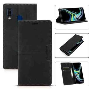 For Samsung Galaxy A20e Dream Magnetic Suction Business Horizontal Flip PU Leather Case with Holder & Card Slot & Wallet(Black)