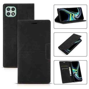For Samsung Galaxy A22 5G Dream Magnetic Suction Business Horizontal Flip PU Leather Case with Holder & Card Slot & Wallet(Black)