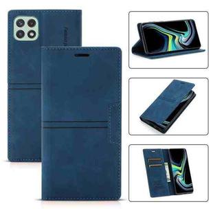 For Samsung Galaxy A22 5G Dream Magnetic Suction Business Horizontal Flip PU Leather Case with Holder & Card Slot & Wallet(Blue)