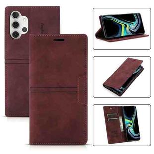 For Samsung Galaxy A32 5G Dream Magnetic Suction Business Horizontal Flip PU Leather Case with Holder & Card Slot & Wallet(Wine Red)