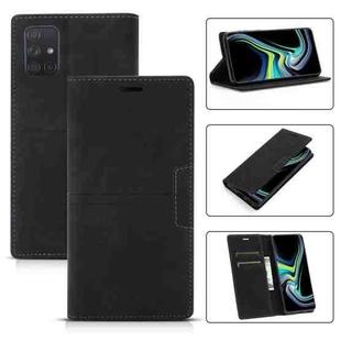 For Samsung Galaxy A71 5G Dream Magnetic Suction Business Horizontal Flip PU Leather Case with Holder & Card Slot & Wallet(Black)