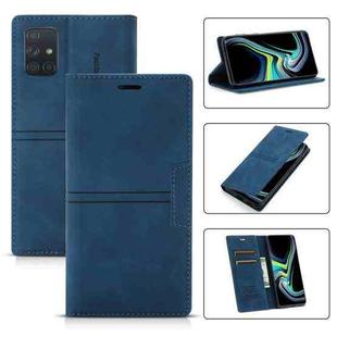 For Samsung Galaxy A51 4G Dream Magnetic Suction Business Horizontal Flip PU Leather Case with Holder & Card Slot & Wallet(Blue)