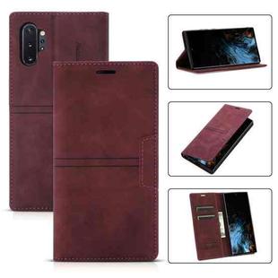 For Samsung Galaxy Note10 Dream Magnetic Suction Business Horizontal Flip PU Leather Case with Holder & Card Slot & Wallet(Wine Red)