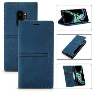 For Samsung Galaxy S9 Dream Magnetic Suction Business Horizontal Flip PU Leather Case with Holder & Card Slot & Wallet(Blue)