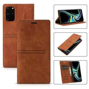 For Samsung Galaxy S20+ Dream Magnetic Suction Business Horizontal Flip PU Leather Case with Holder & Card Slot & Wallet(Brown)