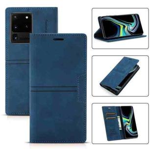 For Samsung Galaxy S20 Ultra Dream Magnetic Suction Business Horizontal Flip PU Leather Case with Holder & Card Slot & Wallet(Blue)