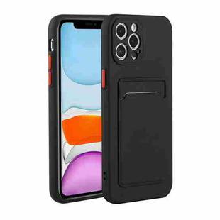 For iPhone 13 Pro Max Card Slot Design Shockproof TPU Protective Case (Black)