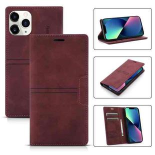 For iPhone 13 mini Dream Magnetic Suction Business Horizontal Flip PU Leather Case with Holder & Card Slot & Wallet (Wine Red)