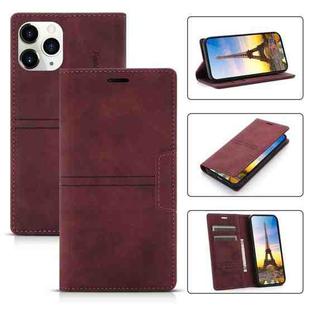 For iPhone 13 Pro Max Dream Magnetic Suction Business Horizontal Flip PU Leather Case with Holder & Card Slot & Wallet (Wine Red)