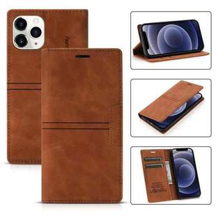 For iPhone 12 mini Dream Magnetic Suction Business Horizontal Flip PU Leather Case with Holder & Card Slot & Wallet (Brown)