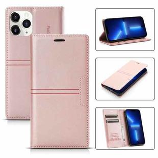 For iPhone 11 Pro Max Dream Magnetic Suction Business Horizontal Flip PU Leather Case with Holder & Card Slot & Wallet (Rose Gold)