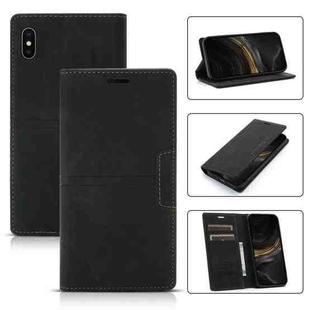 For iPhone X / XS Dream Magnetic Suction Business Horizontal Flip PU Leather Case with Holder & Card Slot & Wallet(Black)