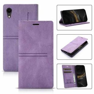 For iPhone XR Dream Magnetic Suction Business Horizontal Flip PU Leather Case with Holder & Card Slot & Wallet(Purple)