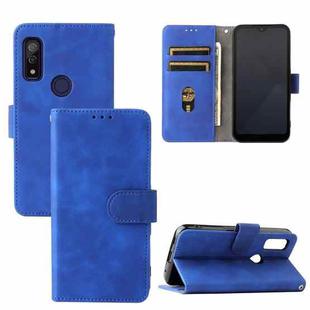 For Fujitsu Arrows WE Solid Color Skin Feel Magnetic Buckle Horizontal Flip Calf Texture PU Leather Case with Holder & Card Slots & Wallet(Blue)