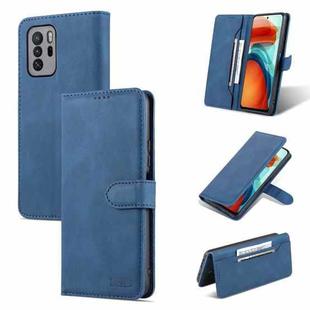 For Xiaomi Redmi Note 10 Pro 5G / Poco X3 GT AZNS Dream II Skin Feel PU+TPU Horizontal Flip Leather Case with Holder & Card Slots & Wallet(Blue)