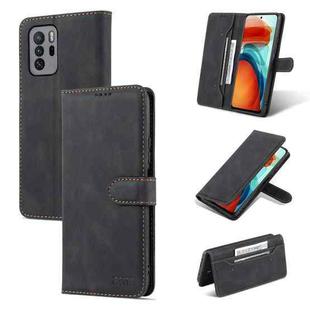 For Xiaomi Redmi Note 10 Pro 5G / Poco X3 GT AZNS Dream II Skin Feel PU+TPU Horizontal Flip Leather Case with Holder & Card Slots & Wallet(Black)