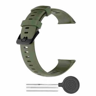 For Polar Vantage V2 Silicone Watch Band(Army Green)