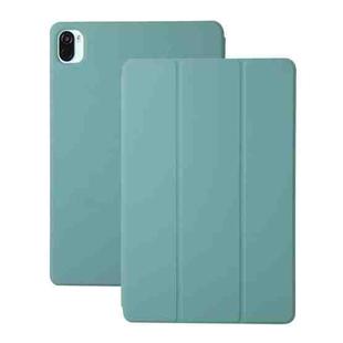 For Xiaomi Pad 5 / Pad 5 Pro Solid Color Magnetic Horizontal Flip Leather Case with Holder(Pine Needle Green)