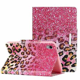 For iPad mini 6 Painted Pattern Horizontal Flip Leather Tablet Case with Holder(Leopard Powder Sand)