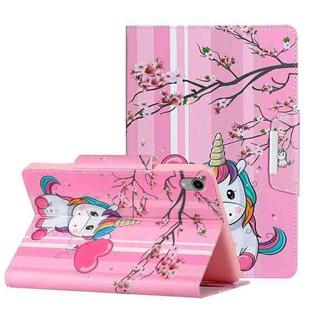 For iPad mini 6 Painted Pattern Horizontal Flip Leather Tablet Case with Holder(Sakura Unicorn)