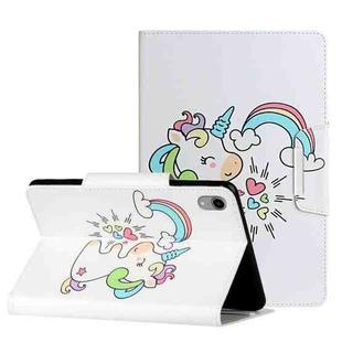 For iPad mini 6 Painted Pattern Horizontal Flip Leather Tablet Case with Holder(Sideways Unicorn)