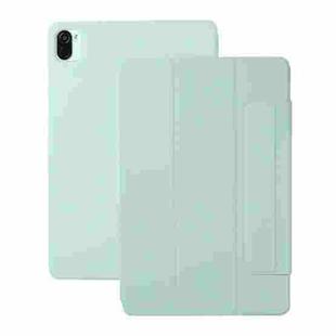 For Xiaomi Pad 5 / Pad 5 Pro Solid Color Magnetic Buckle Horizontal Flip Leather Case with Holder(Mint Green)