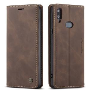 For Galaxy A10s CaseMe-013 Multifunctional Horizontal Flip Leather Case with Card Slot & Holder & Wallet(Coffee)