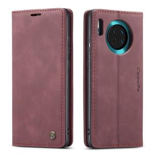 For Huawei Mate 30 4G / 5G CaseMe-013 Multifunctional Horizontal Flip Leather Case with Card Slot & Holder & Wallet(Wine Red)