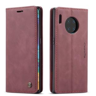 For Huawei Mate 30 Pro 4G / 5G CaseMe-013 Multifunctional Horizontal Flip Leather Case with Card Slot & Holder & Wallet(Wine Red)