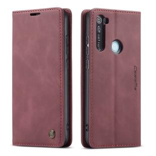 For Xiaomi Redmi Note 8 CaseMe-013 Multifunctional Horizontal Flip Leather Case with Card Slot & Holder & Wallet(Wine Red)