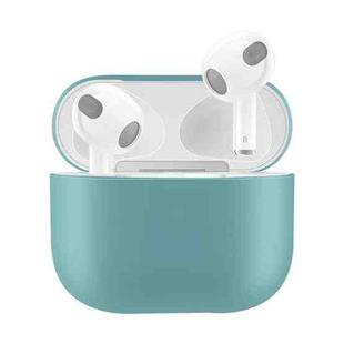 Solid Color Silicone Earphone Protective Case for AirPods 3(Green)