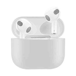 Solid Color Silicone Earphone Protective Case for AirPods 3(White)