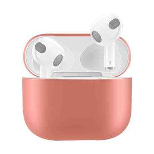 Solid Color Silicone Earphone Protective Case for AirPods 3(Orange)