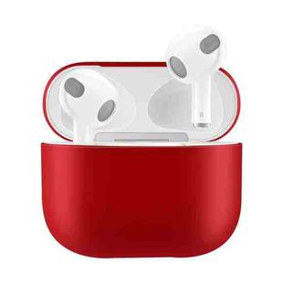 Solid Color Silicone Earphone Protective Case for AirPods 3(Red)