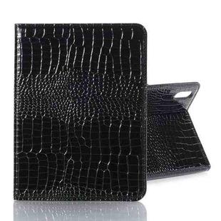 For iPad mini 6 Crocodile Texture Horizontal Flip Leather Tablet Case with Holder & Card Slot & Wallet(Black)