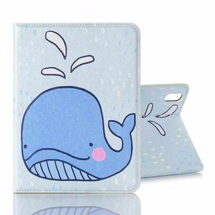 For iPad mini 6 Cartoon Pattern Horizontal Flip Leather Tablet Case with Card Slots & Holder & Wallet(Dolphin)